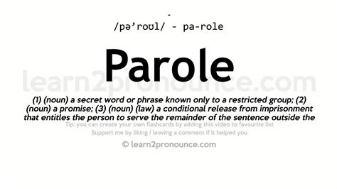 Definition of Parole 